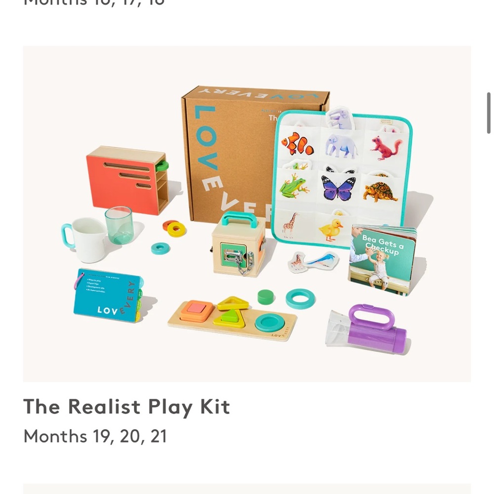 Lovery play kit Realistic 19, 20, 21 Months